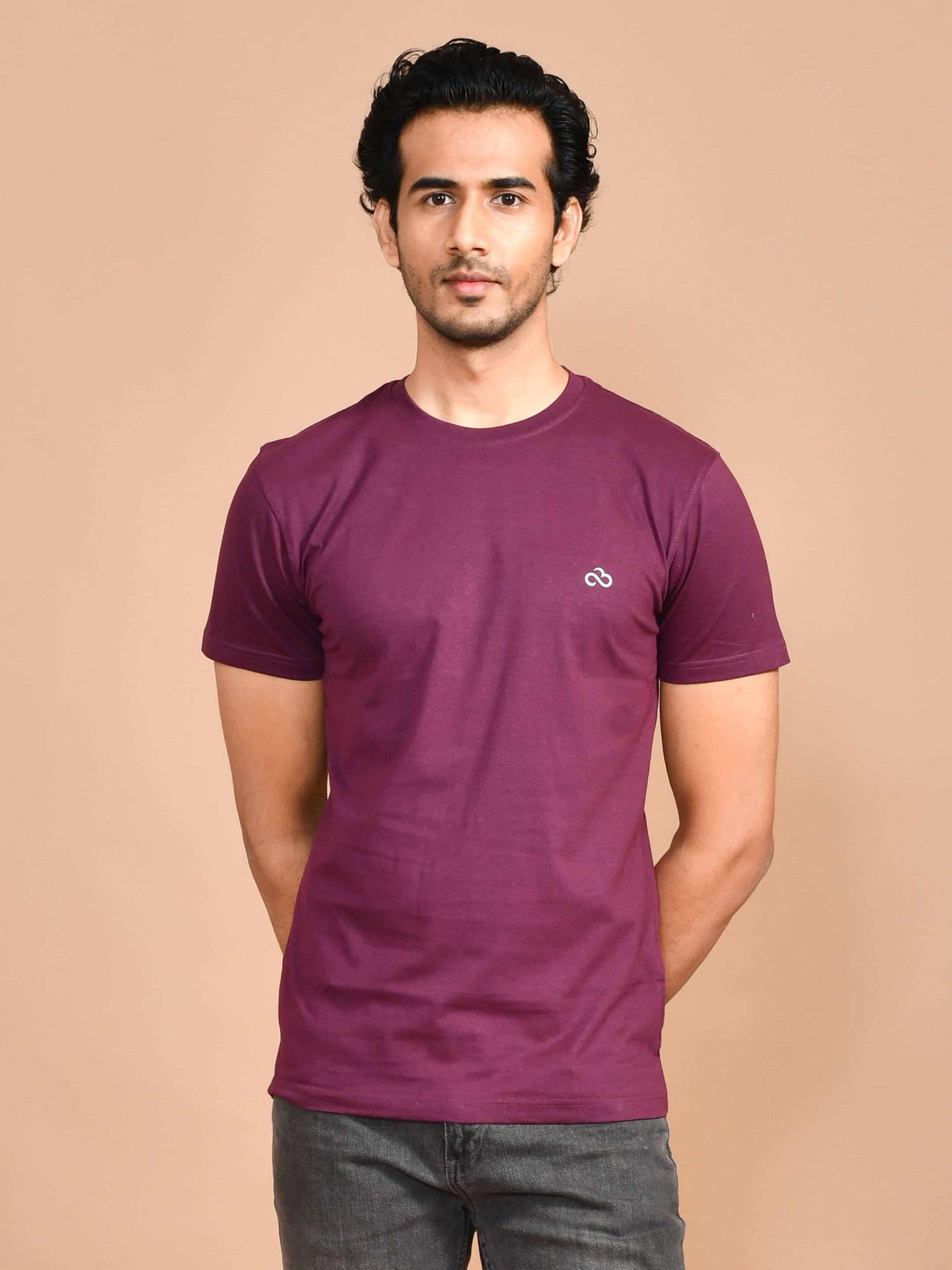     			SKYKNIT Pack of 1 Cotton Blend Regular Fit Men's T-Shirt ( Maroon )