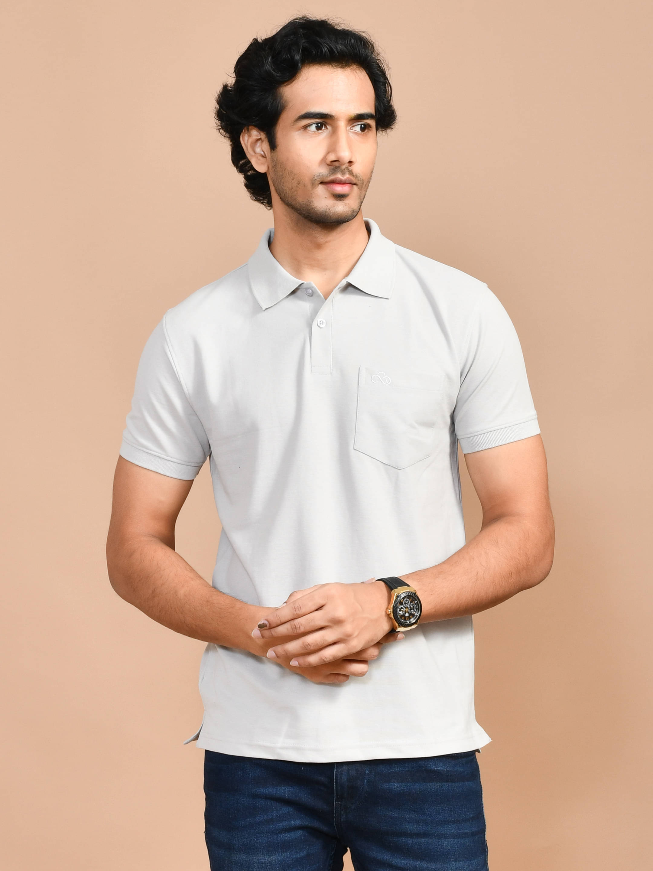 SKYKNIT Pack of 1 Cotton Blend Regular Fit Men's T-Shirt ( Grey )     			SKYKNIT Pack of 1 Cotton Blend Regular Fit Men's T-Shirt ( Grey )