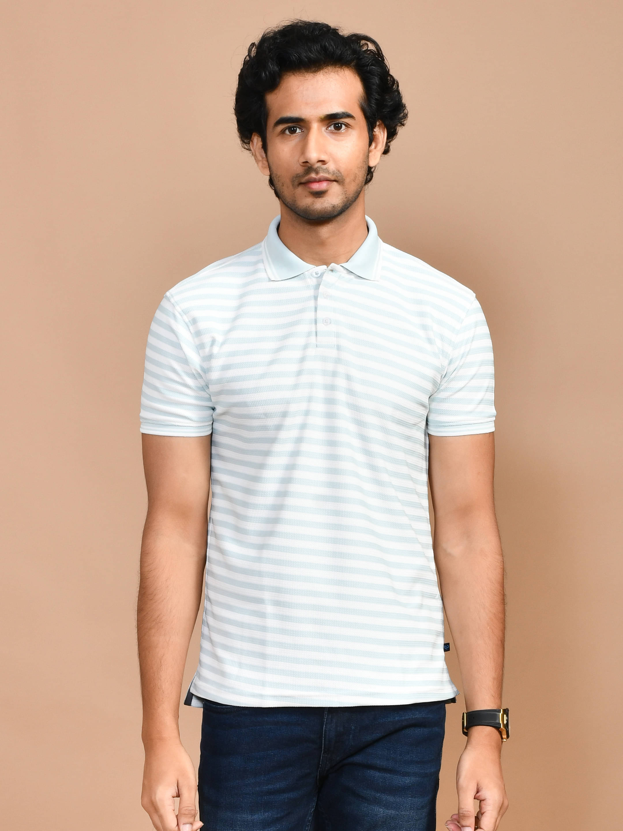     			SKYKNIT Pack of 1 Cotton Blend Regular Fit Men's T-Shirt ( Light Blue )