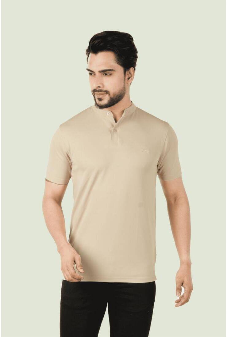 SKYKNIT Pack of 1 Cotton Blend Regular Fit Men's T-Shirt ( Yellow ) SKYKNIT Pack of 1 Cotton Blend Regular Fit Men's T-Shirt ( Yellow )