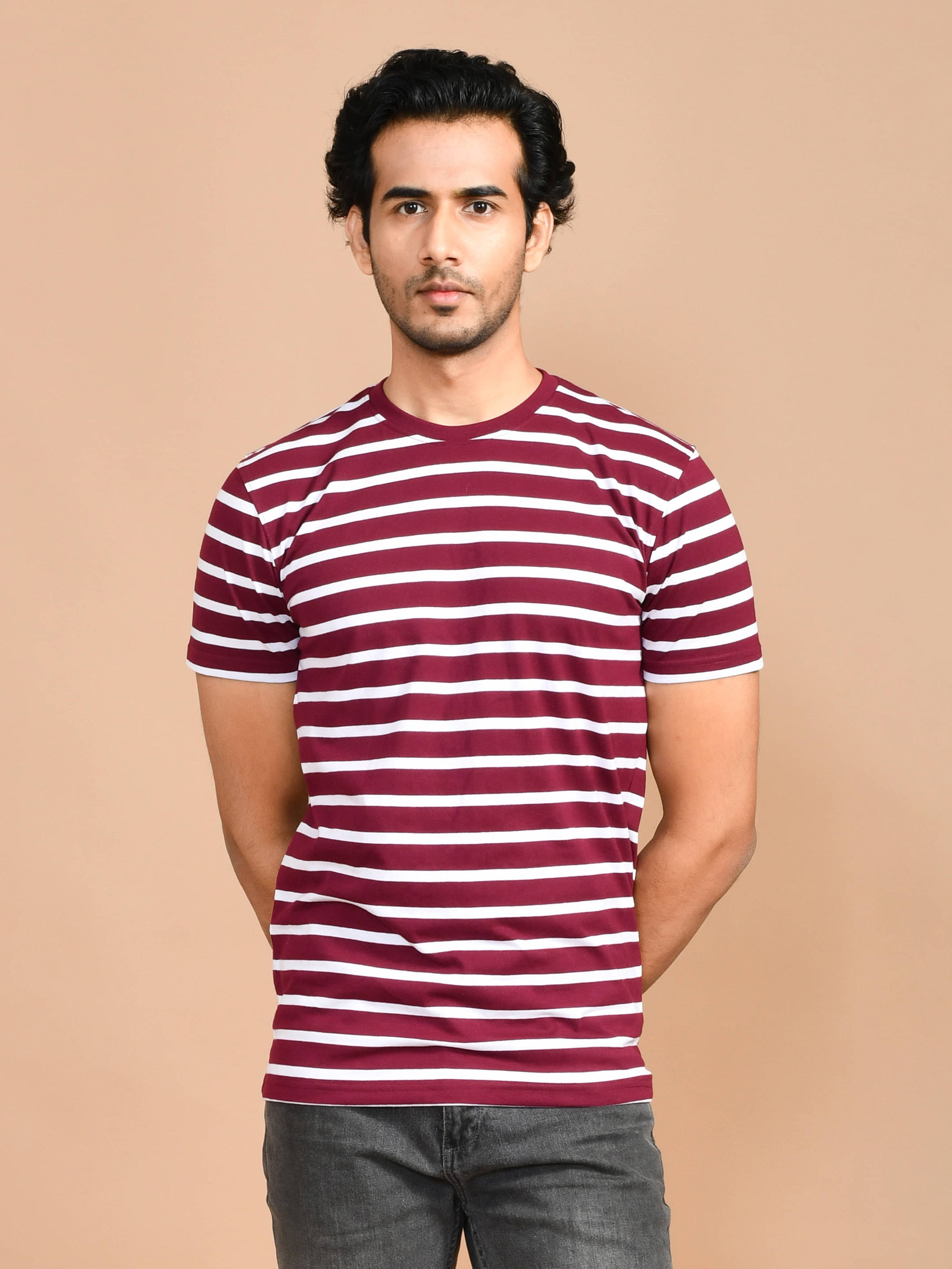     			SKYKNIT Pack of 1 Cotton Blend Regular Fit Men's T-Shirt ( Maroon )