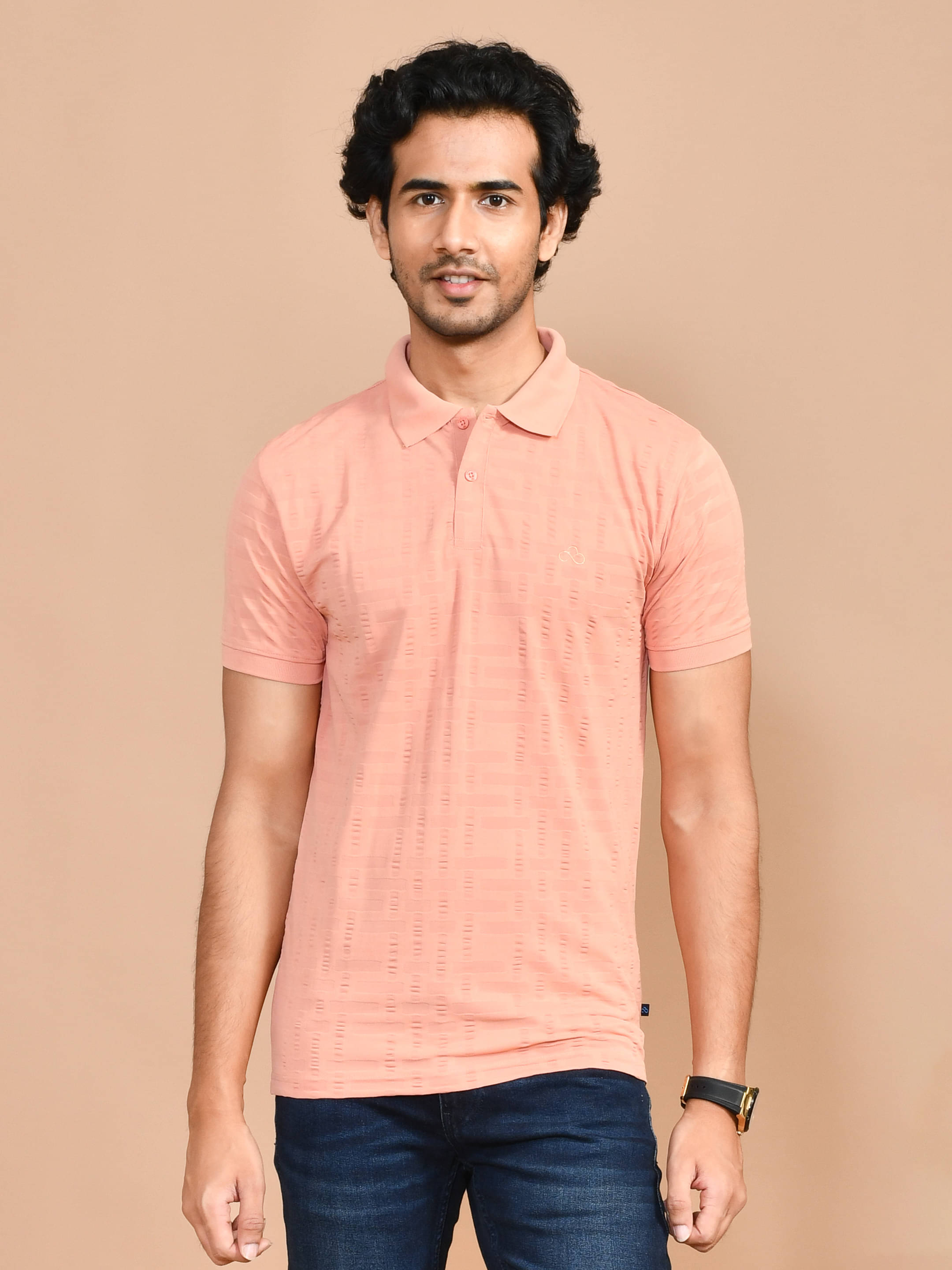 SKYKNIT Pack of 1 Cotton Blend Regular Fit Men's T-Shirt ( Orange ) SKYKNIT Pack of 1 Cotton Blend Regular Fit Men's T-Shirt ( Orange )