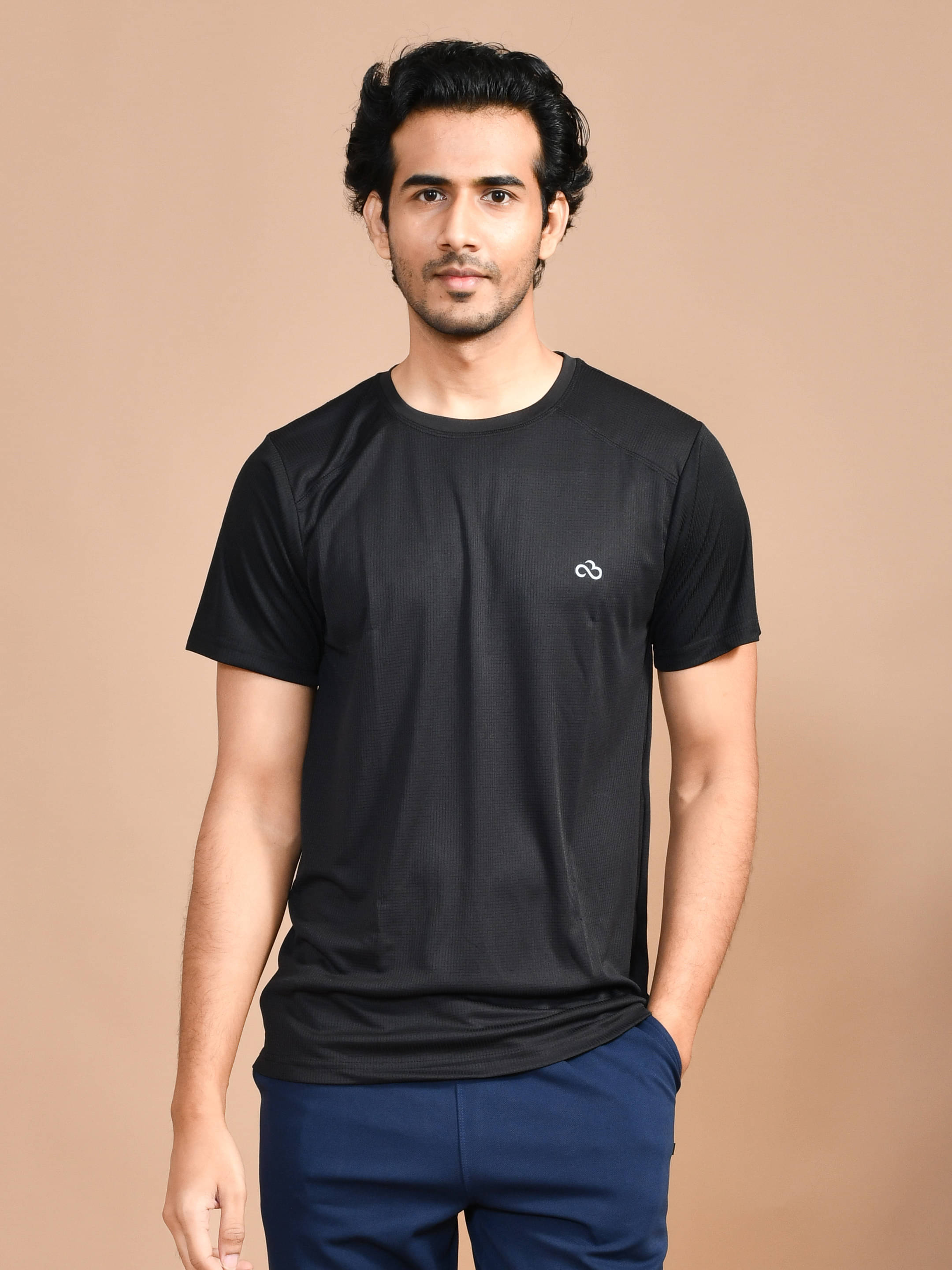     			SKYKNIT Pack of 1 Viscose Regular Fit Men's T-Shirt ( Black )