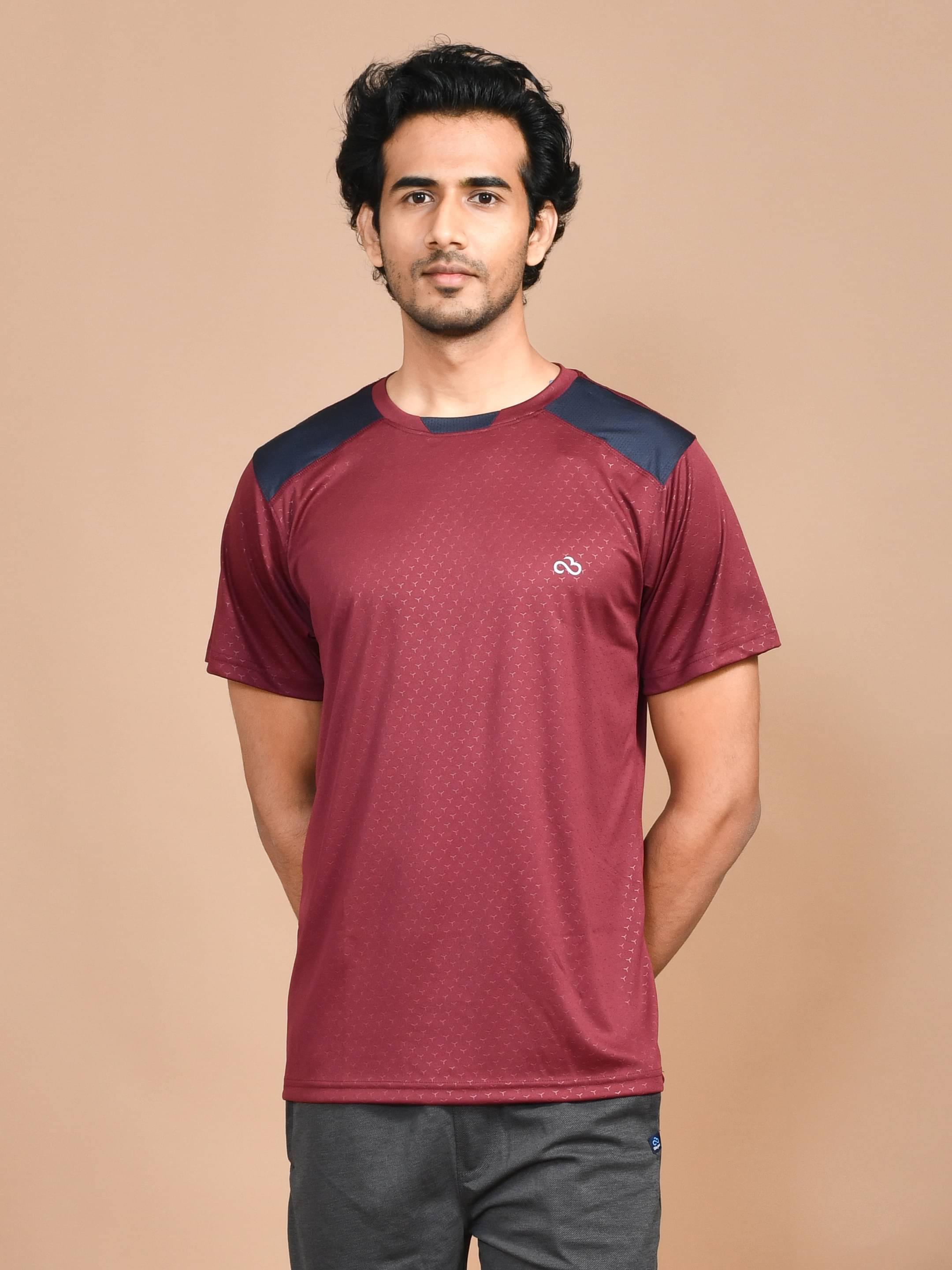 SKYKNIT Pack of 1 Viscose Regular Fit Men's T-Shirt ( Maroon ) SKYKNIT Pack of 1 Viscose Regular Fit Men's T-Shirt ( Maroon )
