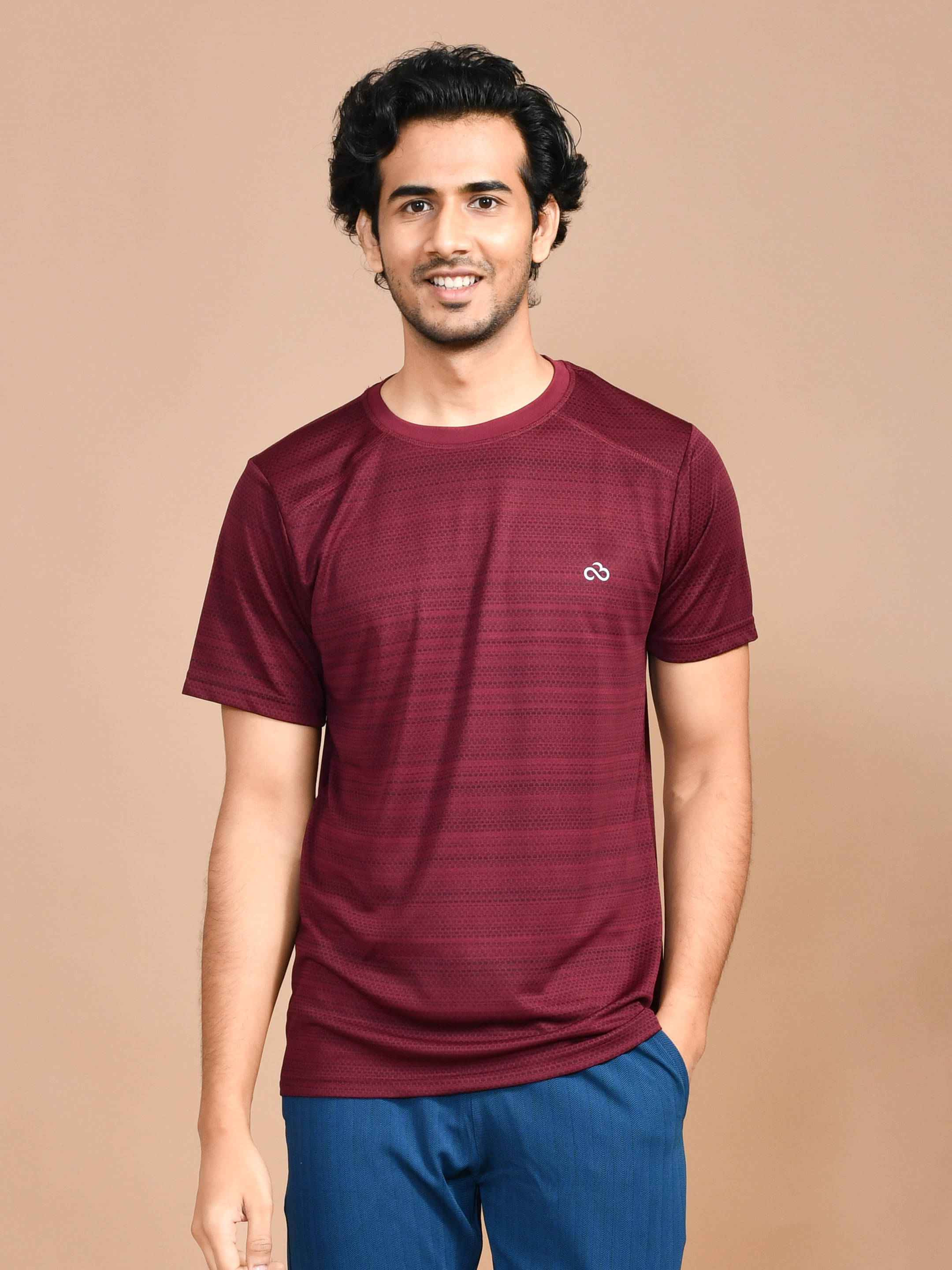     			SKYKNIT Pack of 1 Viscose Regular Fit Men's T-Shirt ( Maroon )