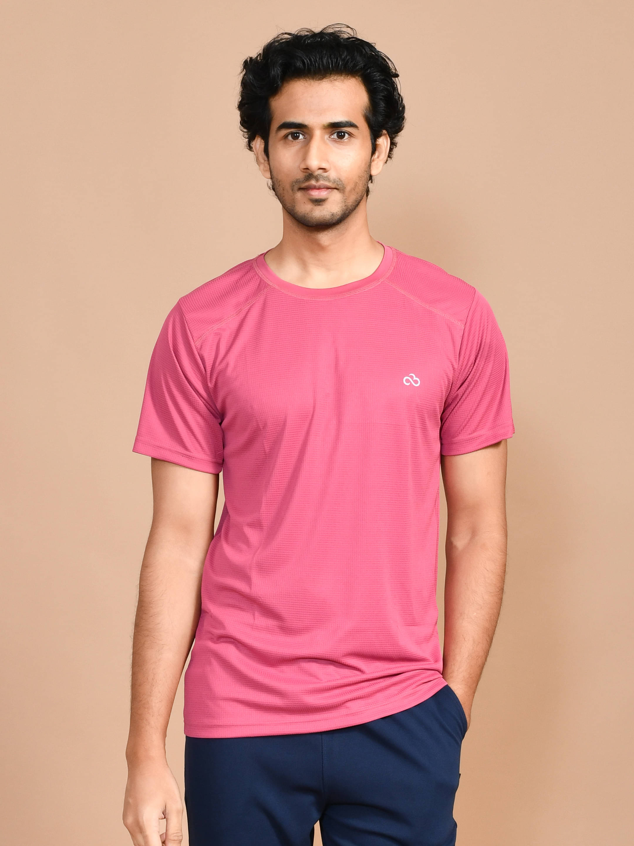SKYKNIT Pack of 1 Viscose Regular Fit Men's T-Shirt ( Pink ) SKYKNIT Pack of 1 Viscose Regular Fit Men's T-Shirt ( Pink )