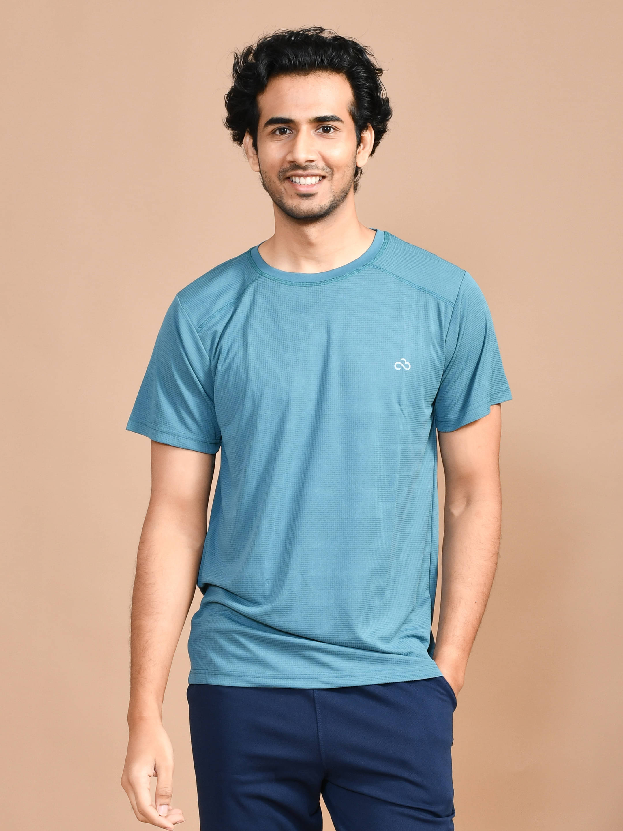 SKYKNIT Pack of 1 Viscose Regular Fit Men's T-Shirt ( Blue ) SKYKNIT Pack of 1 Viscose Regular Fit Men's T-Shirt ( Blue )