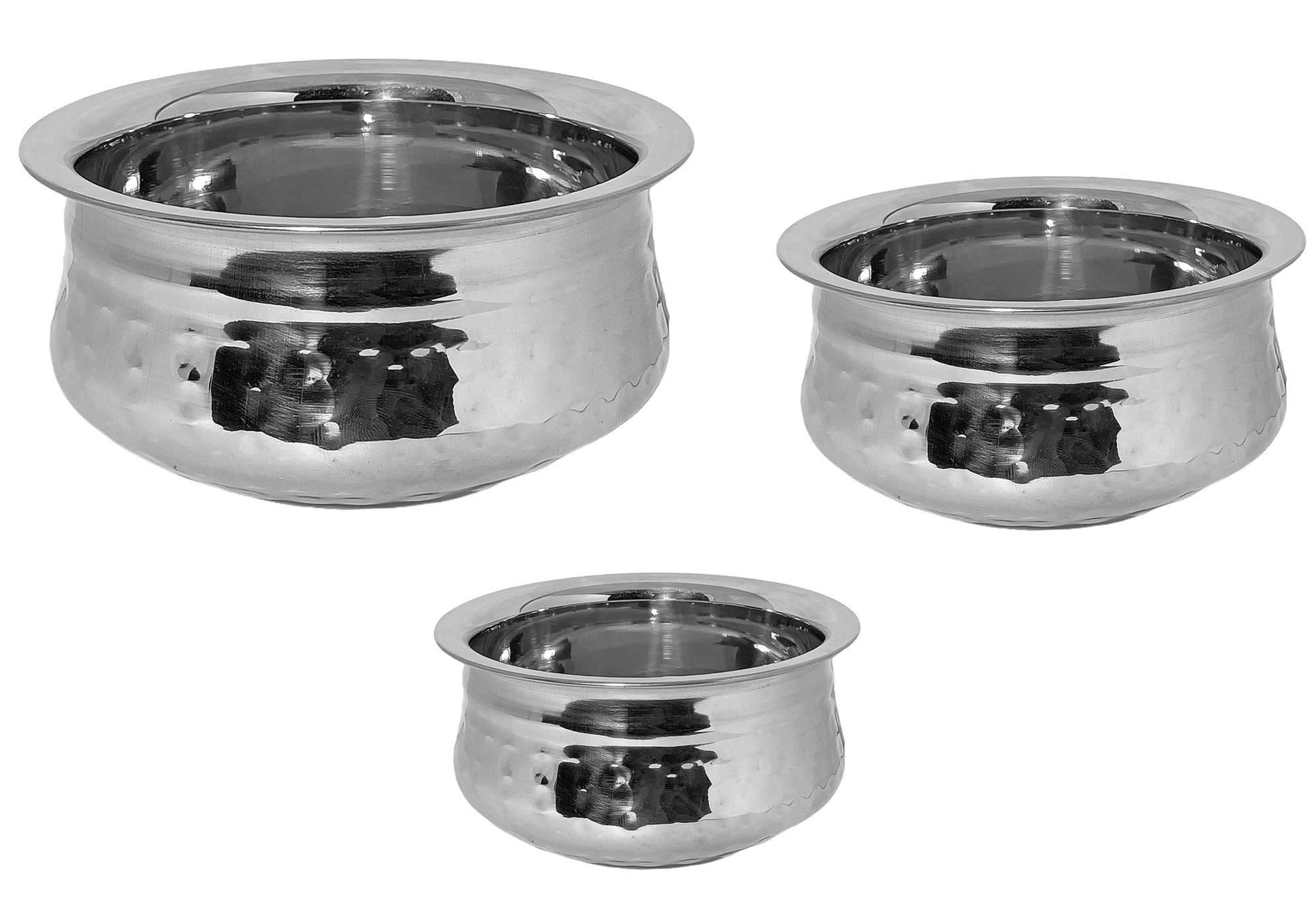 Serveware Handi for Serving Stainless Steel Serving Handi 1000 ml Silver ( Set of 3 ) Serveware Handi for Serving Stainless Steel Serving Handi 1000 ml Silver ( Set of 3 )