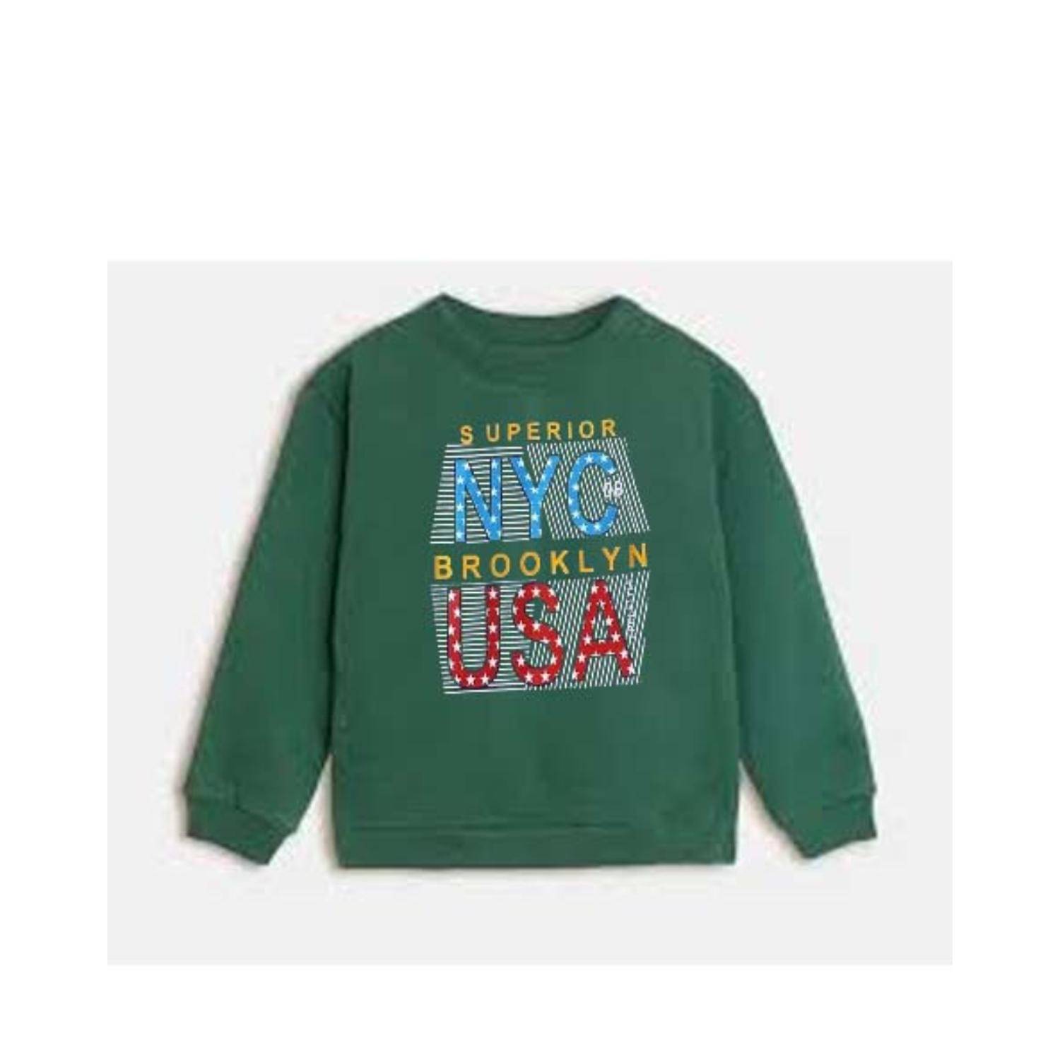     			Unicus Apparel Pack of 1 Boys Fleece Sweatshirt ( Green )