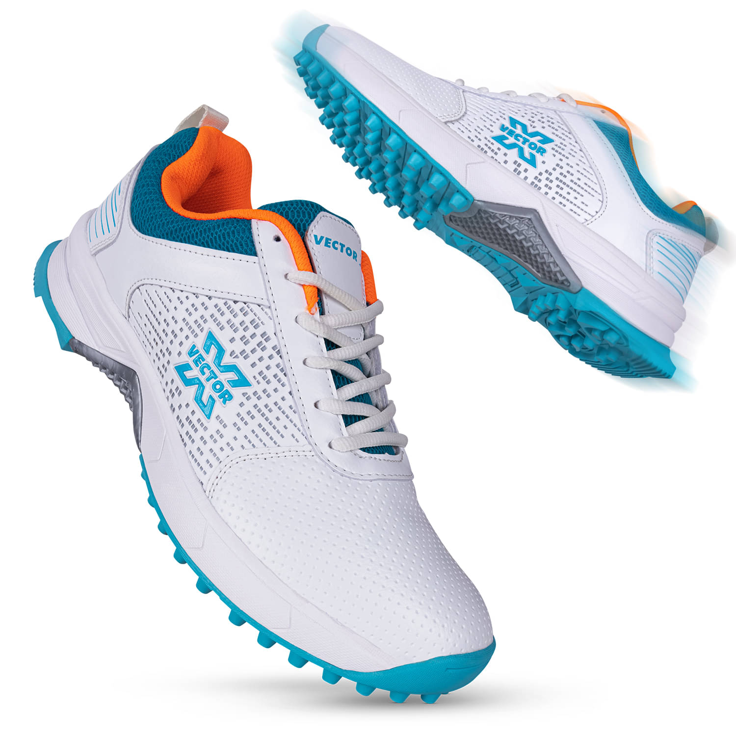     			Vector X FLIPPER 2.0 White Cricket Shoes