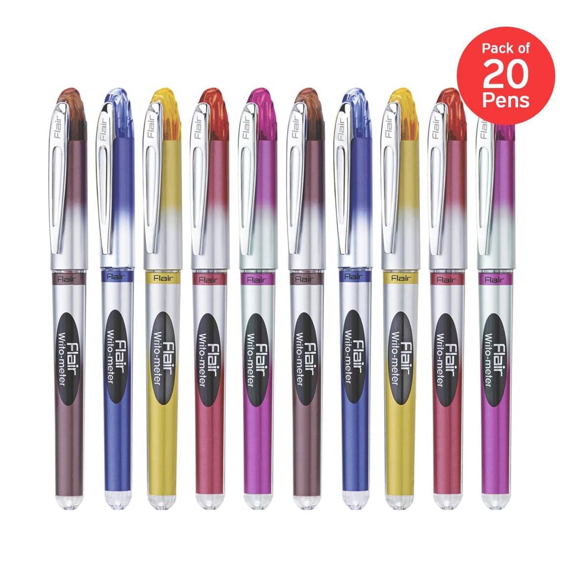     			Writometer Gel Pen Blue & Black Pack Set Of 20