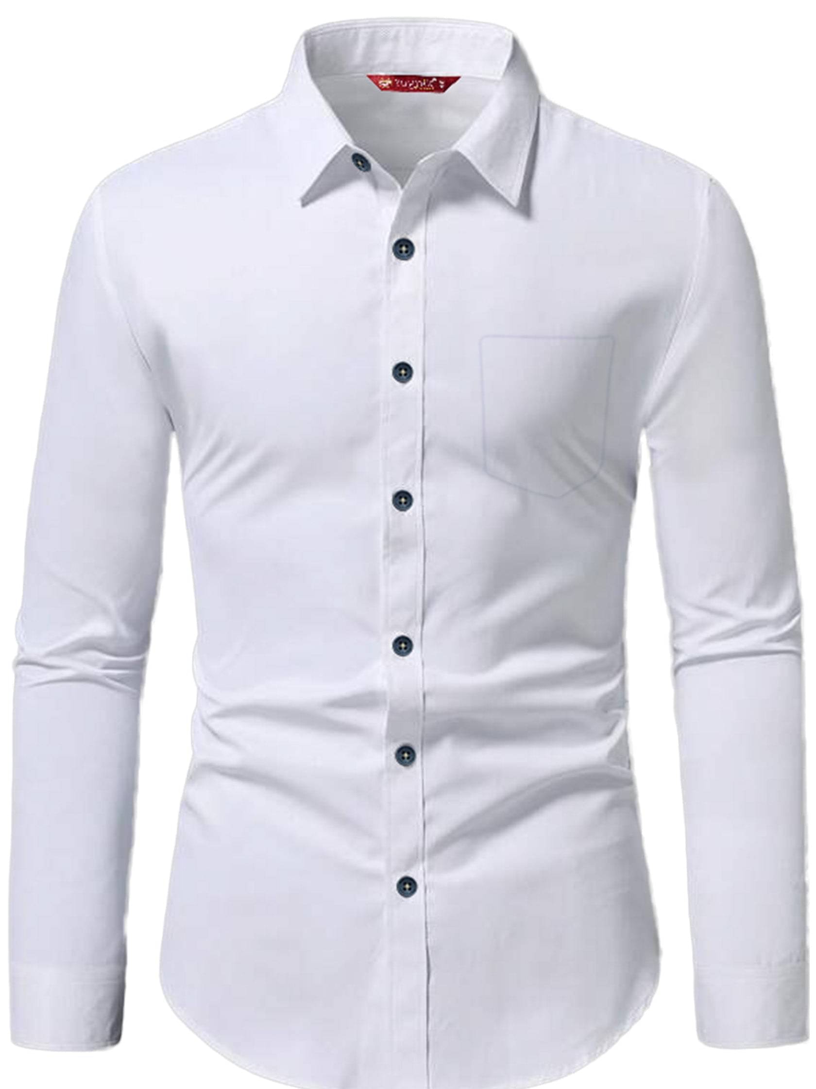     			Yugnik Cotton Blend Slim Fit Full Sleeves Men's Formal Shirt - White ( Pack of 1 )