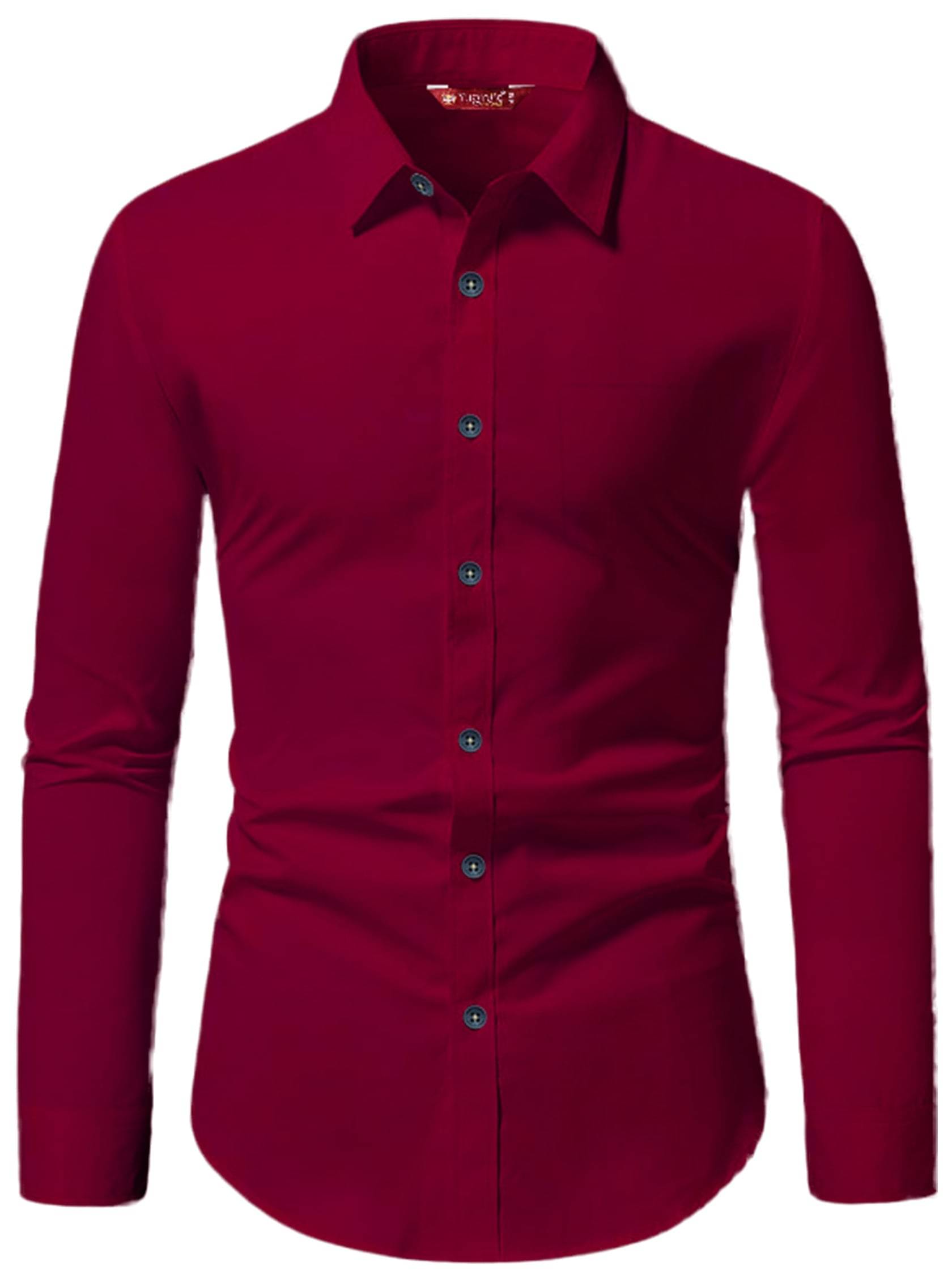 Yugnik Cotton Blend Slim Fit Full Sleeves Men's Formal Shirt - Maroon ( Pack of 1 )     			Yugnik Cotton Blend Slim Fit Full Sleeves Men's Formal Shirt - Maroon ( Pack of 1 )