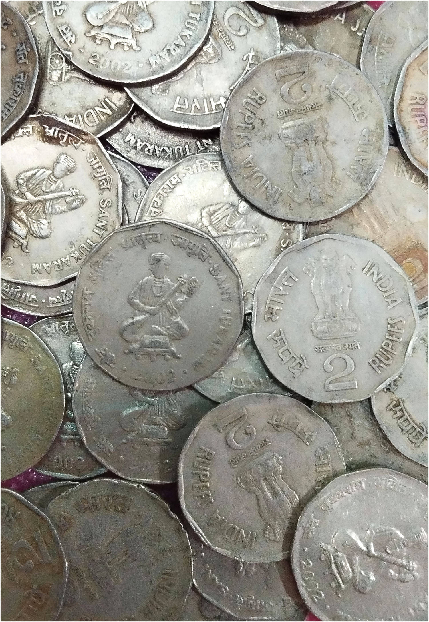     			2 RUPEES COMMEMORATIVE SANT TUKARAM