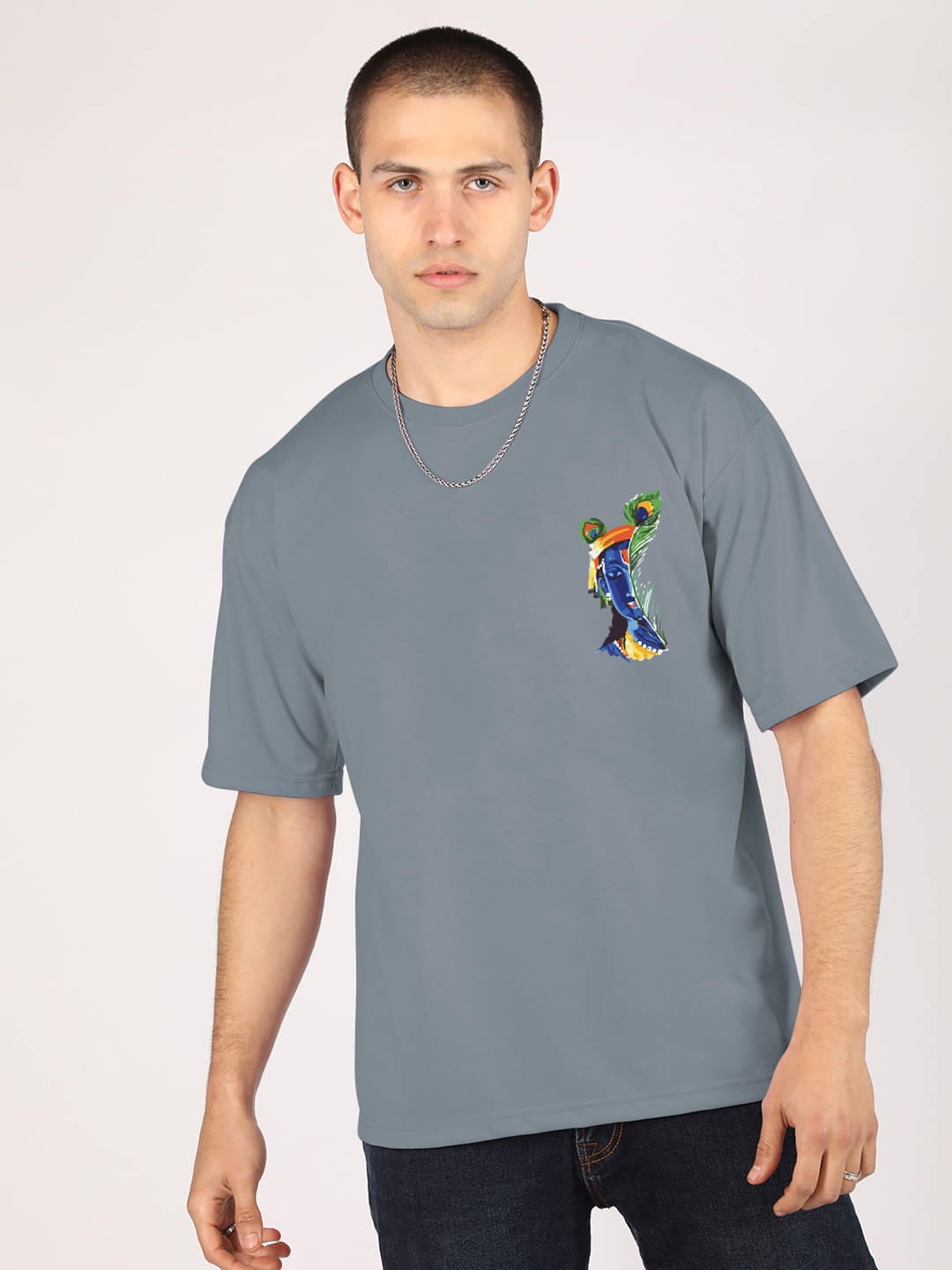 Chkokko Pack of 1 Cotton Blend Regular Fit Men's T-Shirt ( Grey ) Chkokko Pack of 1 Cotton Blend Regular Fit Men's T-Shirt ( Grey )