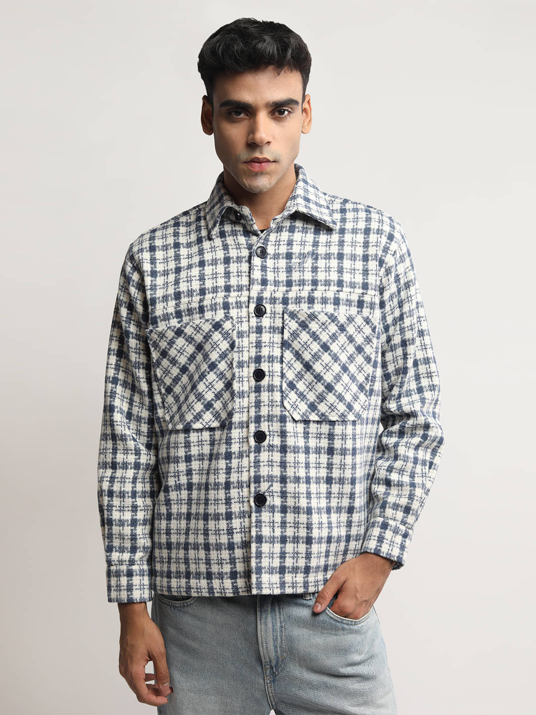    			Chkokko Polyester Men's Casual Jacket - Blue ( Pack of 1 )
