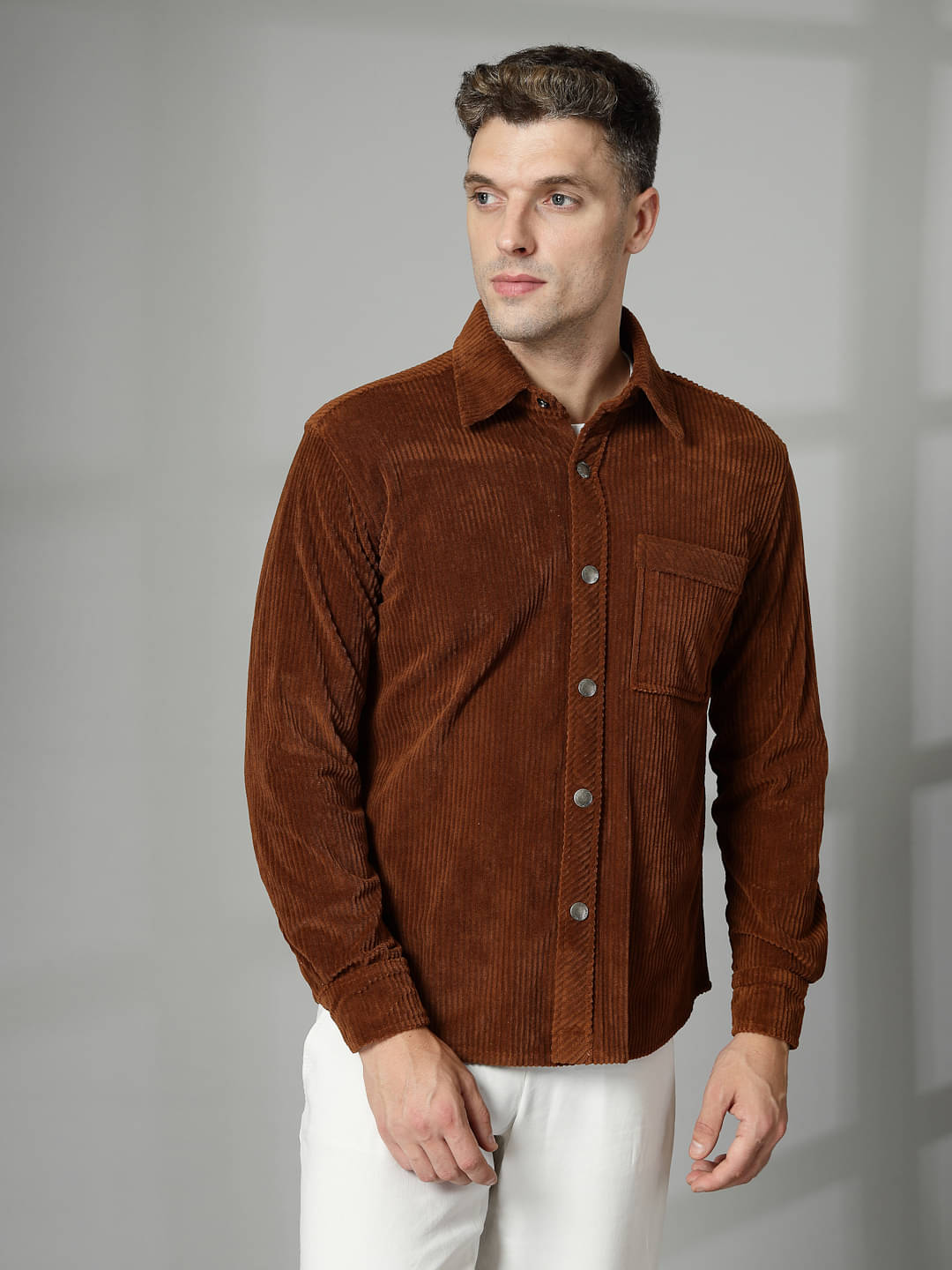 Chkokko Polyester Men's Casual Jacket - Brown ( Pack of 1 ) Chkokko Polyester Men's Casual Jacket - Brown ( Pack of 1 )