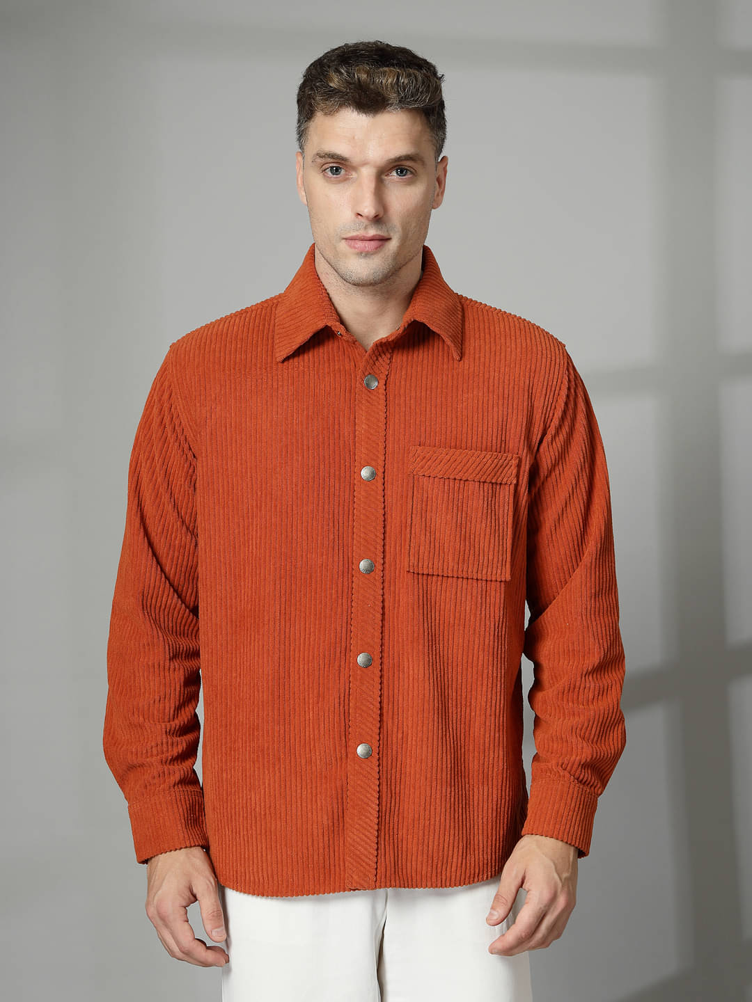     			Chkokko Polyester Men's Casual Jacket - Rust ( Pack of 1 )