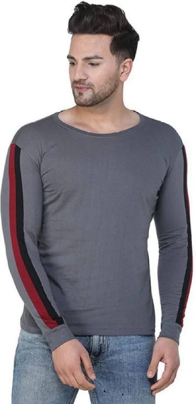     			DAAWEAR OUTFITS Pack of 1 Cotton Regular Fit Men's T-Shirt ( Grey )