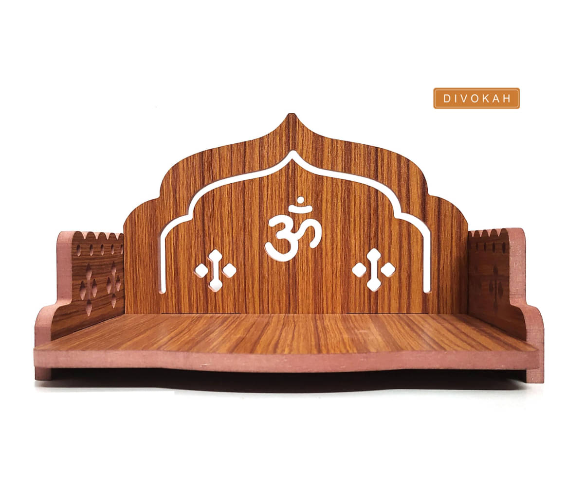     			DIVOKAH Wood Hanging Mandir