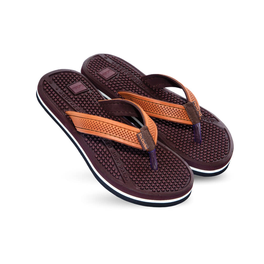 Dr.Ortho Slippers Brown Women's Massage Flip Flop
