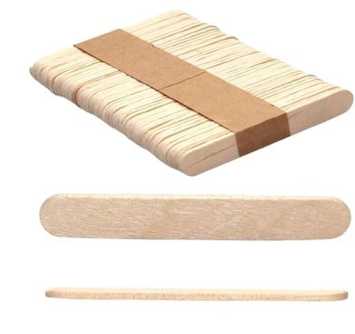 Eclet 50 White Wooden Craft Stick Premium Natural Wooden Piece Ice Cream Sticks, Eclet 50 White Wooden Craft Stick Premium Natural Wooden Piece Ice Cream Sticks,