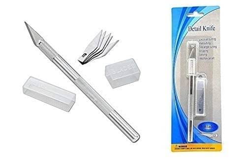 FREEDY Detail Pen Knife with 5 Interchangeable Sharp Blades for Carving/Mat Cutting &Paper Cutting FREEDY Detail Pen Knife with 5 Interchangeable Sharp Blades for Carving/Mat Cutting &Paper Cutting