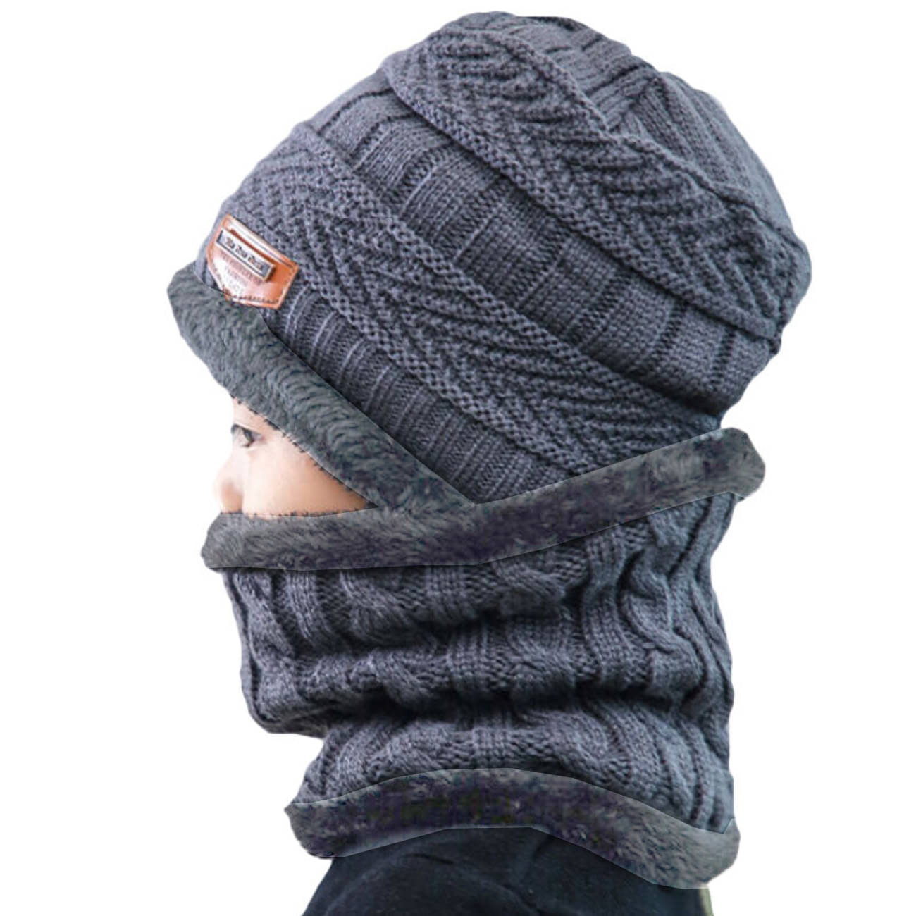 INFISPACE Baby's Boy's Warm Beanie Cap & Neck Scarf Set | Kids/Boys/Girls/Unisex Winter Woolen Warm Beanie Cap with Neck Warmer Black Color| Size- 6-12 Months INFISPACE Baby's Boy's Warm Beanie Cap & Neck Scarf Set | Kids/Boys/Girls/Unisex Winter Woolen Warm Beanie Cap with Neck Warmer Black Color| Size- 6-12 Months