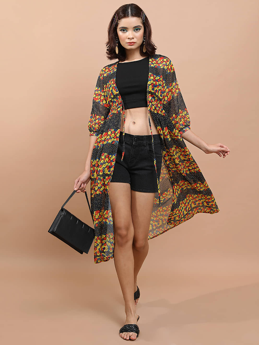 Ketch Polyester Blend Women's Shrugs - Multi Color ( )