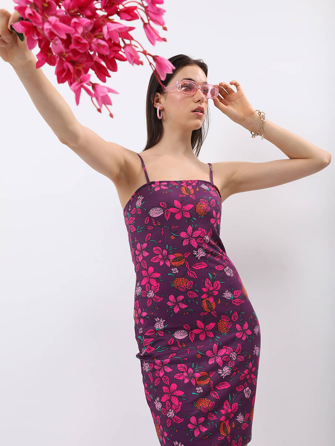     			Ketch Women Polyester Printed Bodycon Dress ( Multi Color )