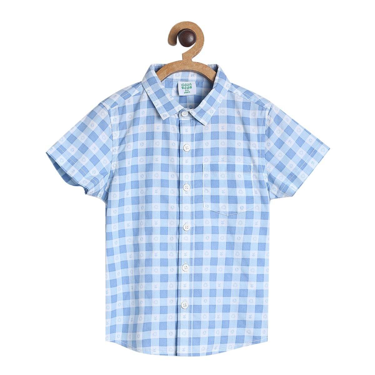     			MINI KLUB Blue Baby Boy Shirt ( Pack of 1 )