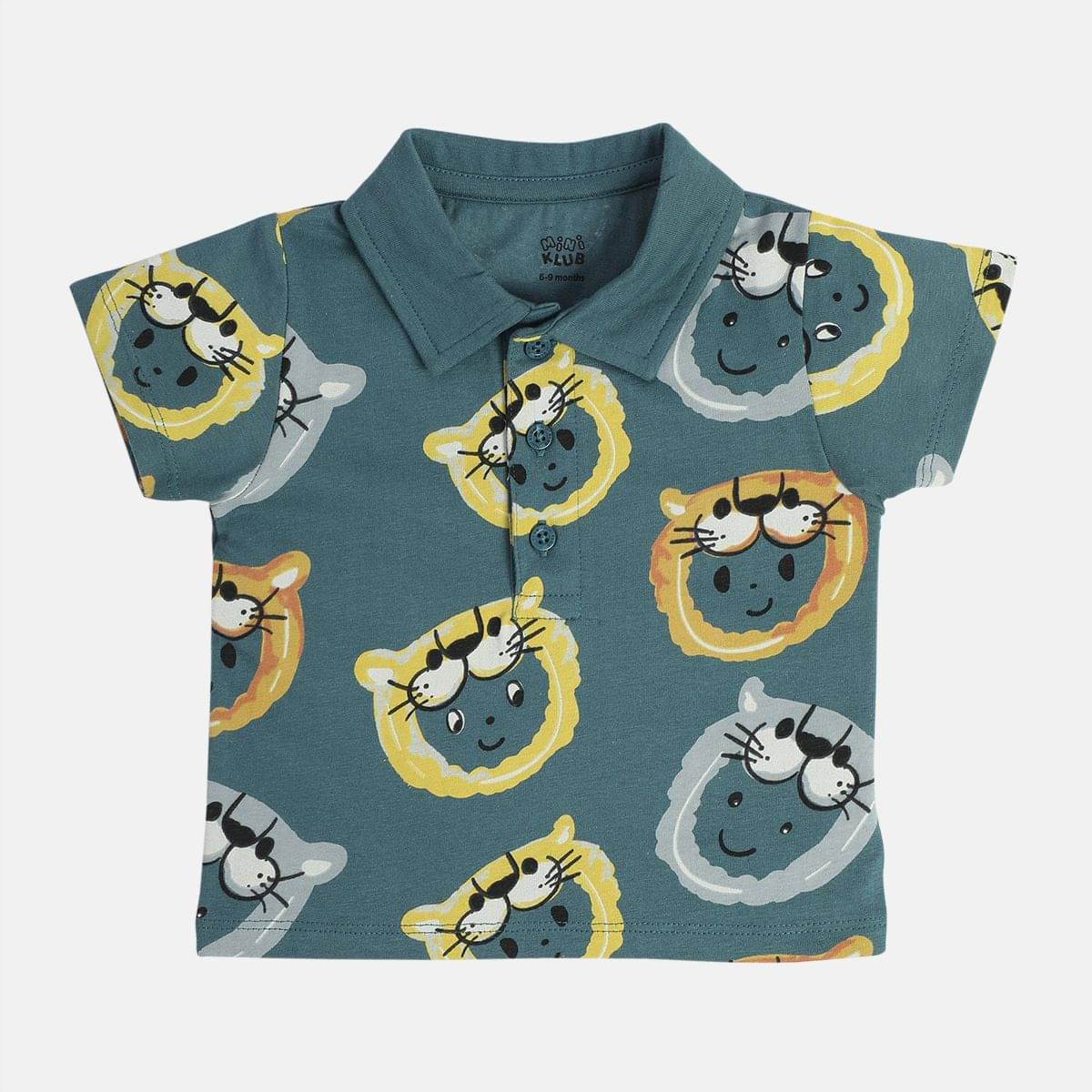     			MINI KLUB Pack of 1 Baby Boys Cotton Polo T-Shirt ( Blue )