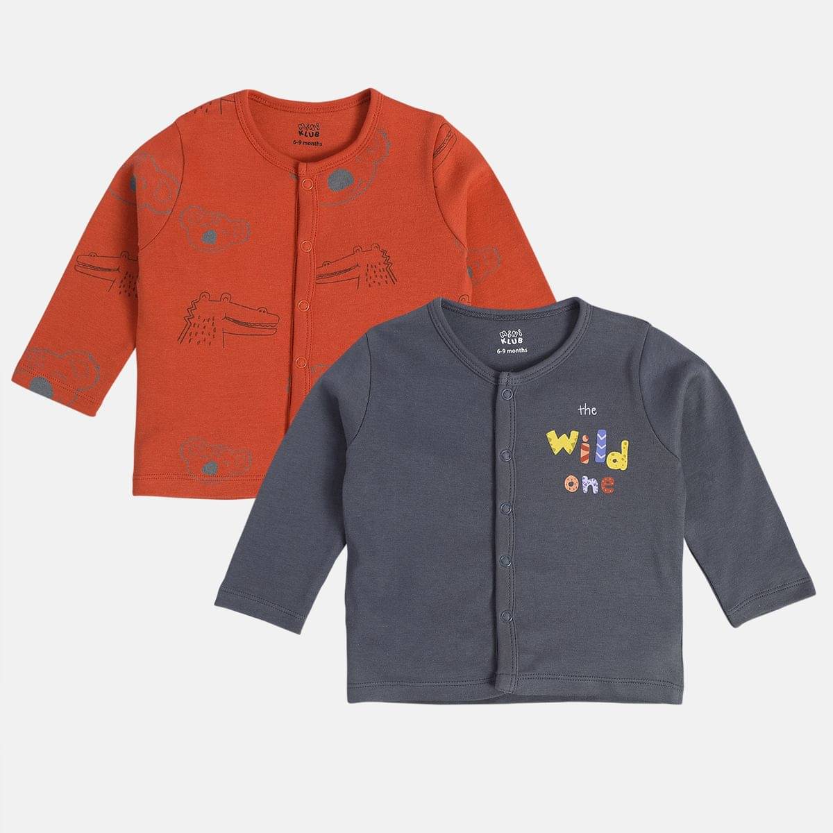     			MINI KLUB Pack of 2 Baby Boys Cotton Shirt ( Multi )