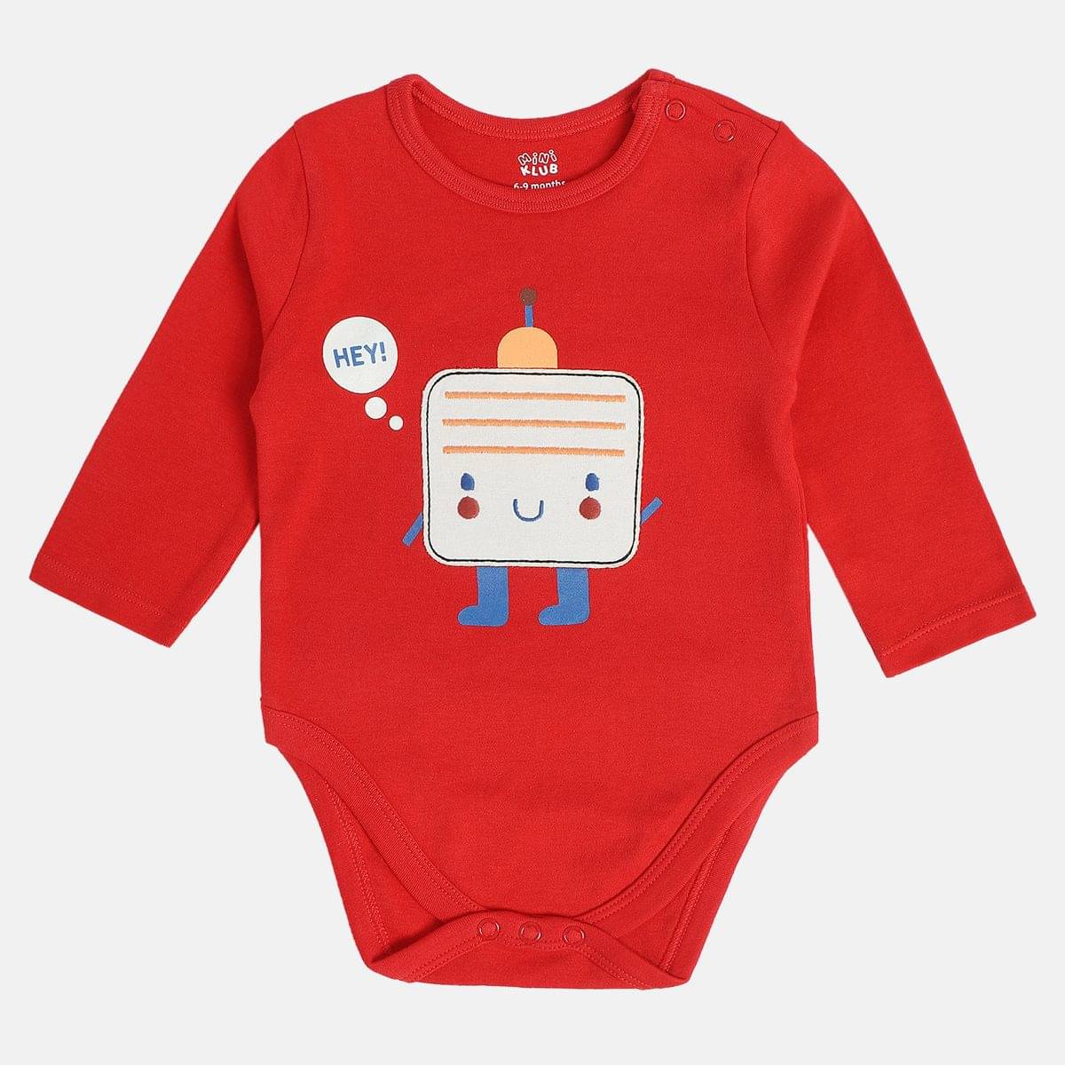     			MINI KLUB Pack of 1 Baby Boys Cotton Bodysuit ( Red )