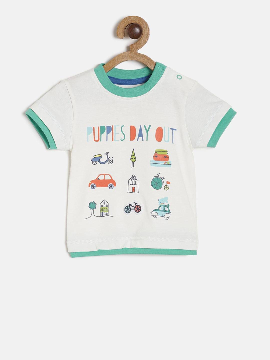     			MINI KLUB White Baby Boy T-Shirt ( Pack of 1 )