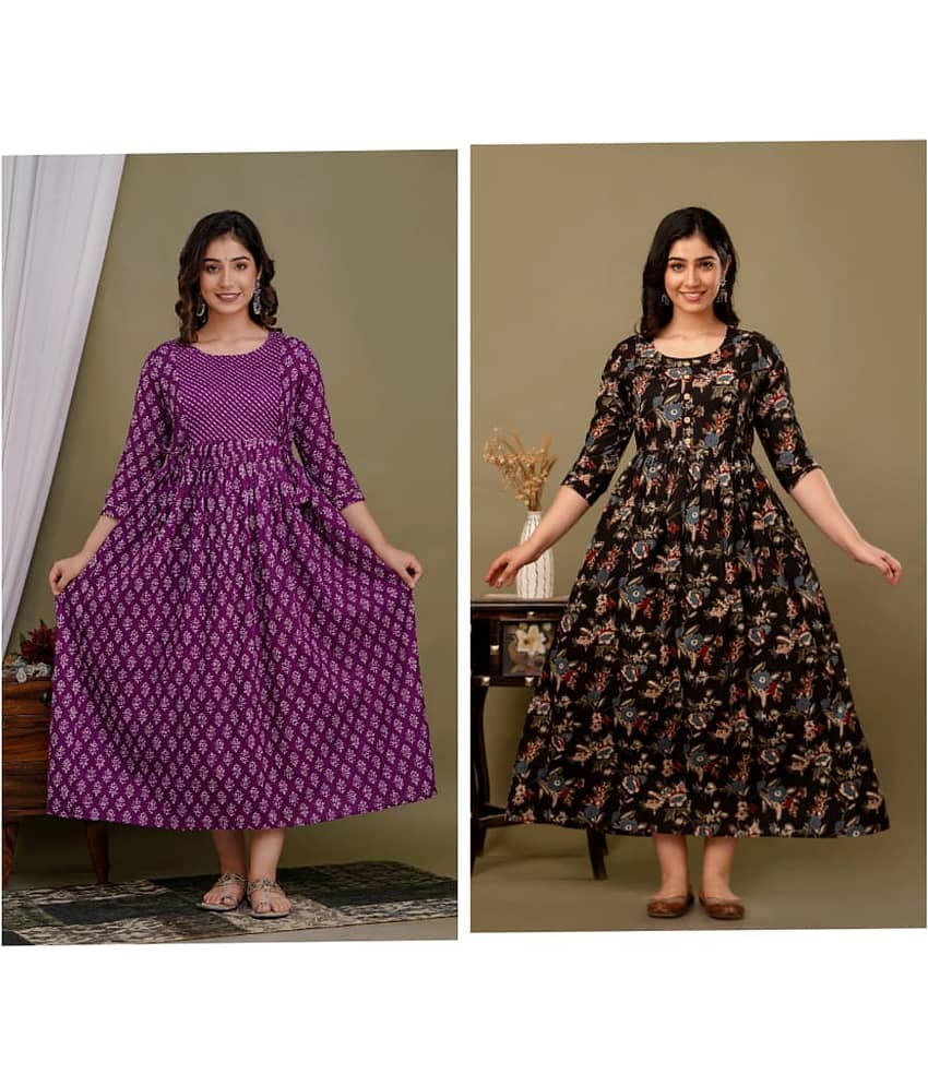 Nevisha Style Multi Color Cotton Maternity Kurta Pack of 2 - Kurtis, Tunics | Buy online on ZillyBuy