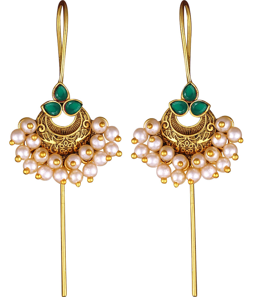 Vighnaharta Green EarCuff Earrings ( Pack of 1 ) - Earrings | Buy online on ZillyBuy