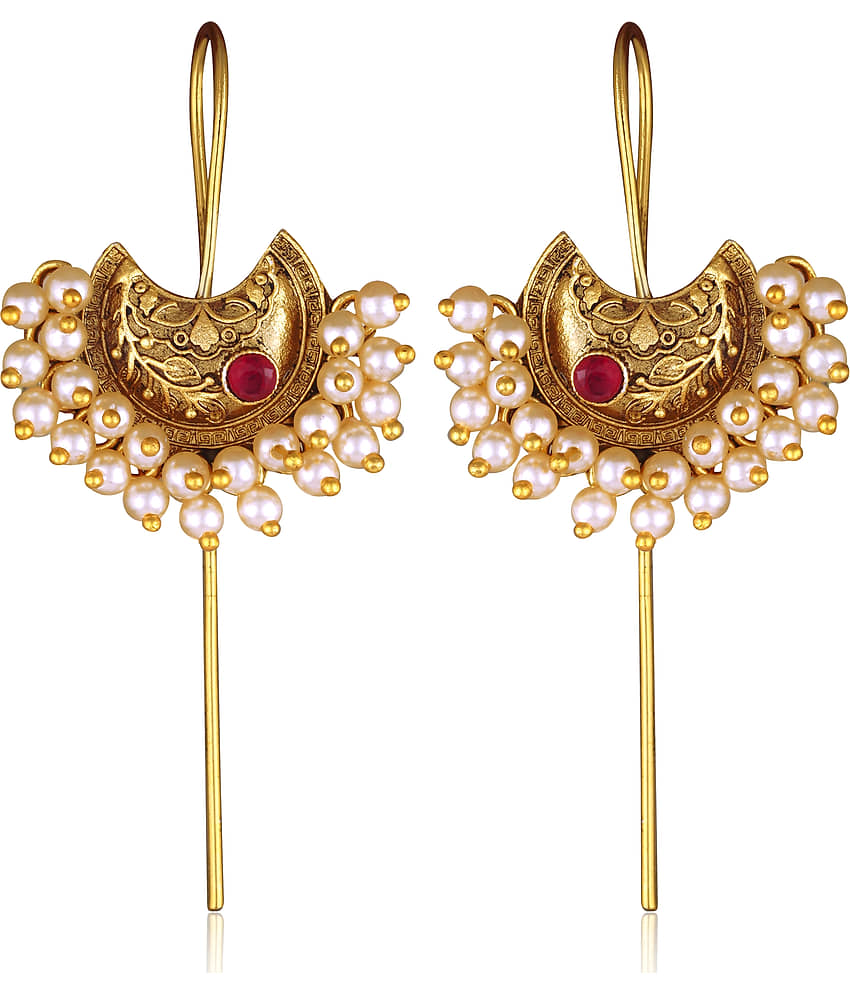 Vighnaharta Red EarCuff Earrings ( Pack of 1 ) - Earrings | Buy online on ZillyBuy