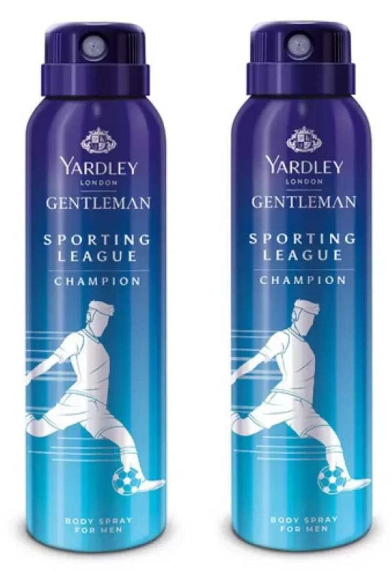     			Yardley London SPORTING LEAGUE CHAMPION DEODORANT Body Spray for Men,Women,Unisex 300 ml ( Pack of 2 )