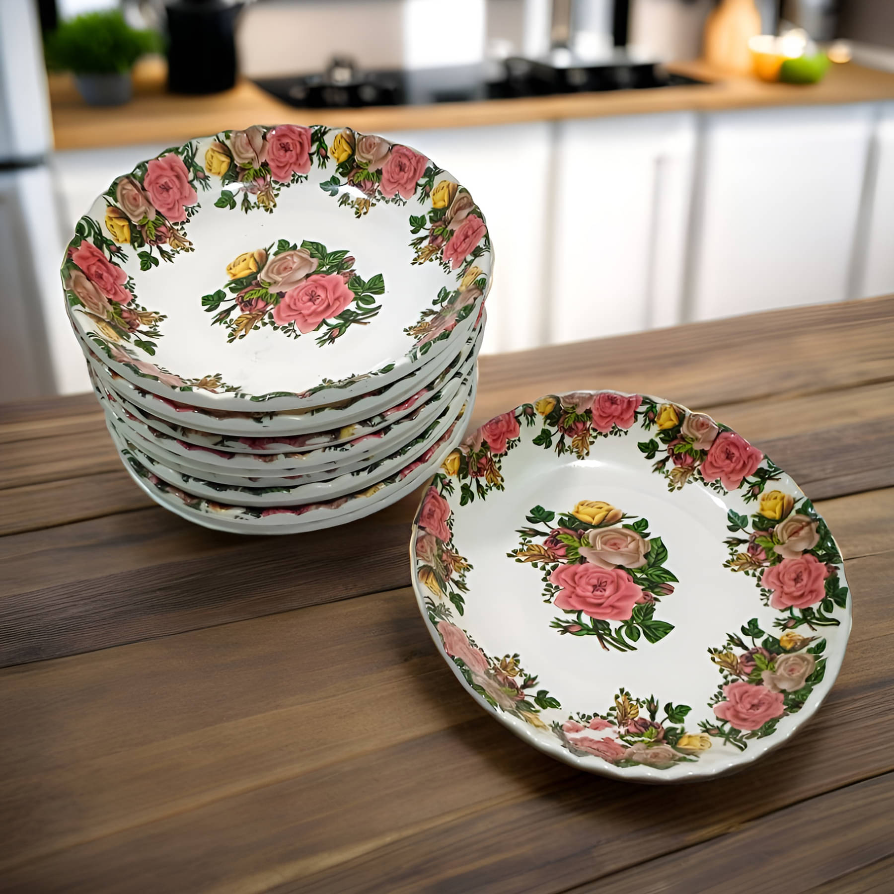 kitchrox 12 Pcs Melamine Multi Color Quarter Plate kitchrox 12 Pcs Melamine Multi Color Quarter Plate