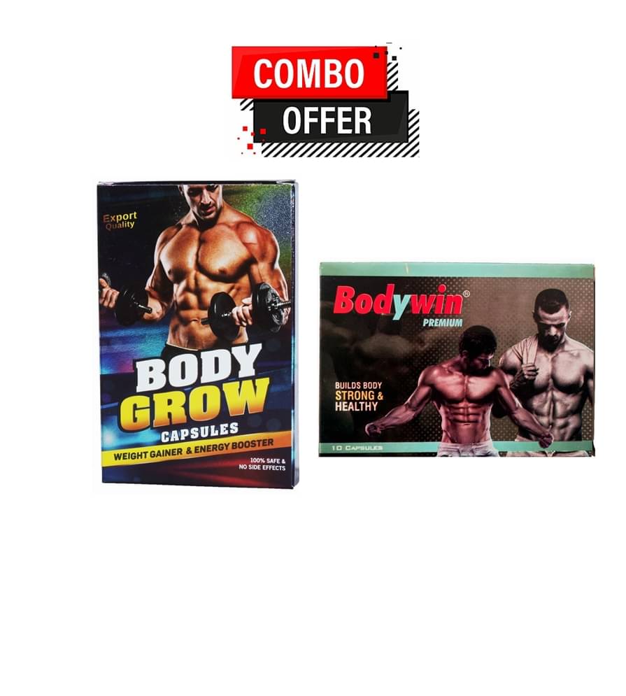 Dr. Chopra Body Grow Weight Gain Capsule 20no.s & WinTrust BodyWin Capsule 20 10 no.s Unflavoured Pack of 4 Dr. Chopra Body Grow Weight Gain Capsule 20no.s & WinTrust BodyWin Capsule 20 10 no.s Unflavoured Pack of 4