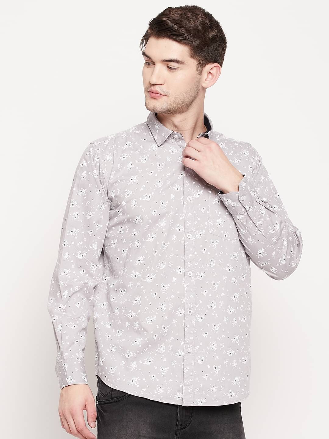 Duke - Grey Cotton Slim Fit Men's Casual Shirt ( Pack of 1 )     			Duke - Grey Cotton Slim Fit Men's Casual Shirt ( Pack of 1 )