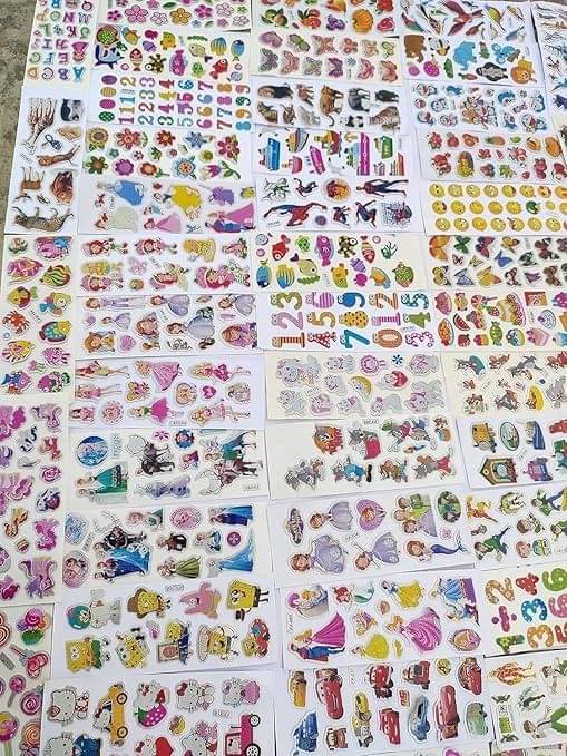 ECLET Different Cartoon Puffy 3D Cute Stickers for Craft and Project (10 Different Sticker)A ECLET Different Cartoon Puffy 3D Cute Stickers for Craft and Project (10 Different Sticker)A