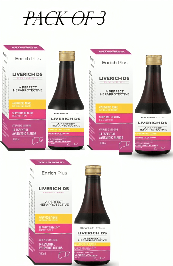     			ENRICH PLUS LIVERICH -DS ENZYME LIVERTONIC AYURVEDIC TONIC  (PACK OF 3)