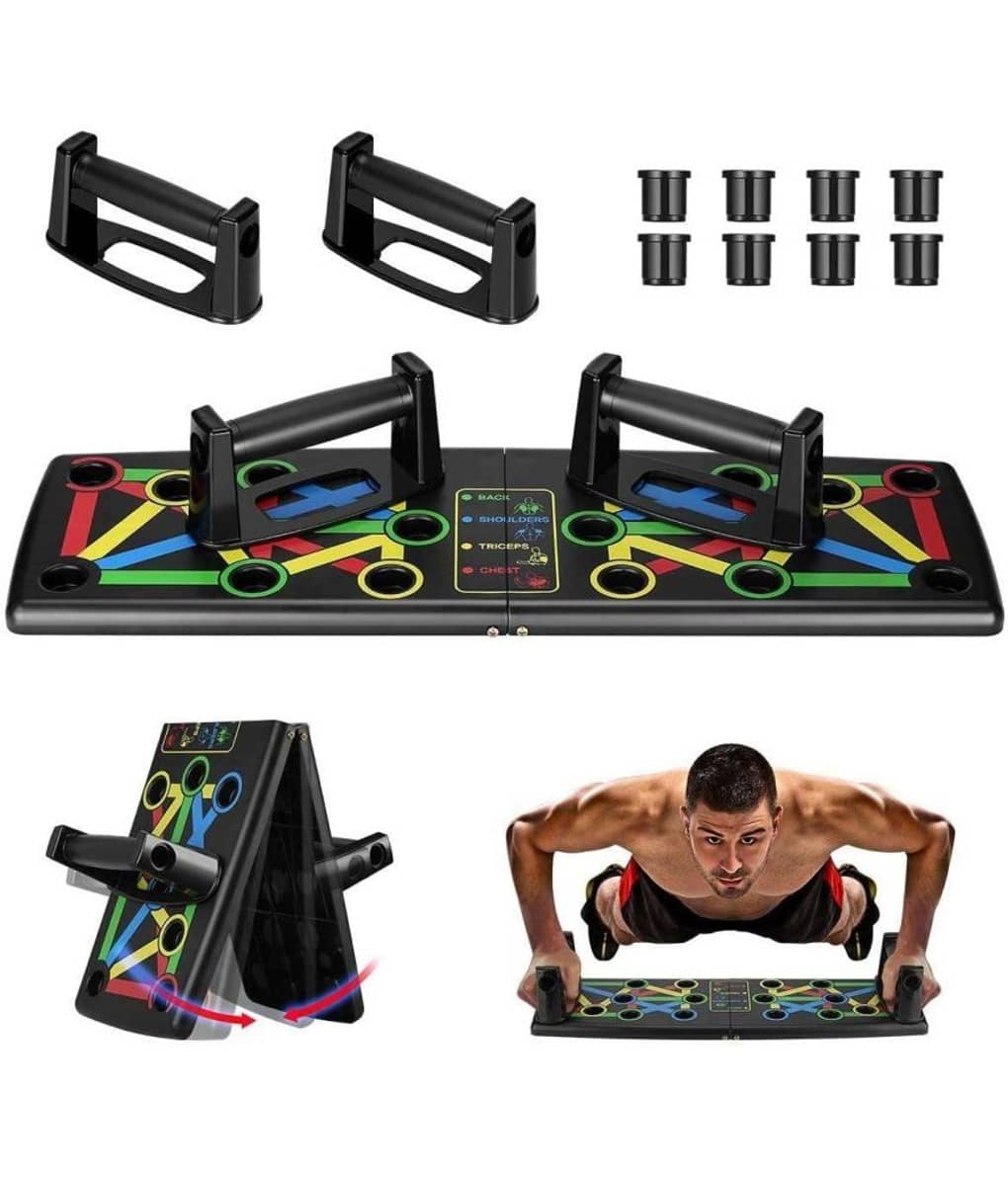 Horsefit  Pushup Board, 15 in 1 Push up board for men, push up bar, push up stand, pushup bars, gym equipment for men, excersing equipment, chest workout equipment (Black) - Sports and Fitness Equipment | Buy online on ZillyBuy