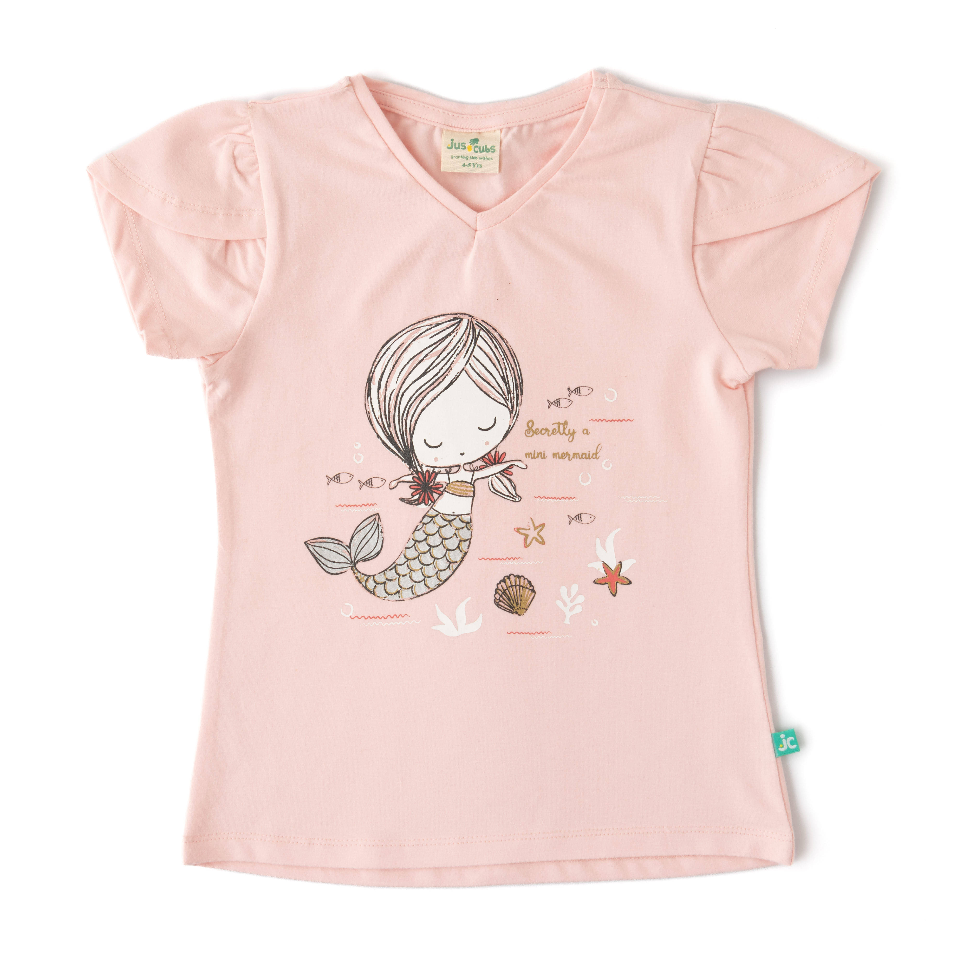     			Juscubs Pack of 1 Girls 100% Cotton Top ( Pink )
