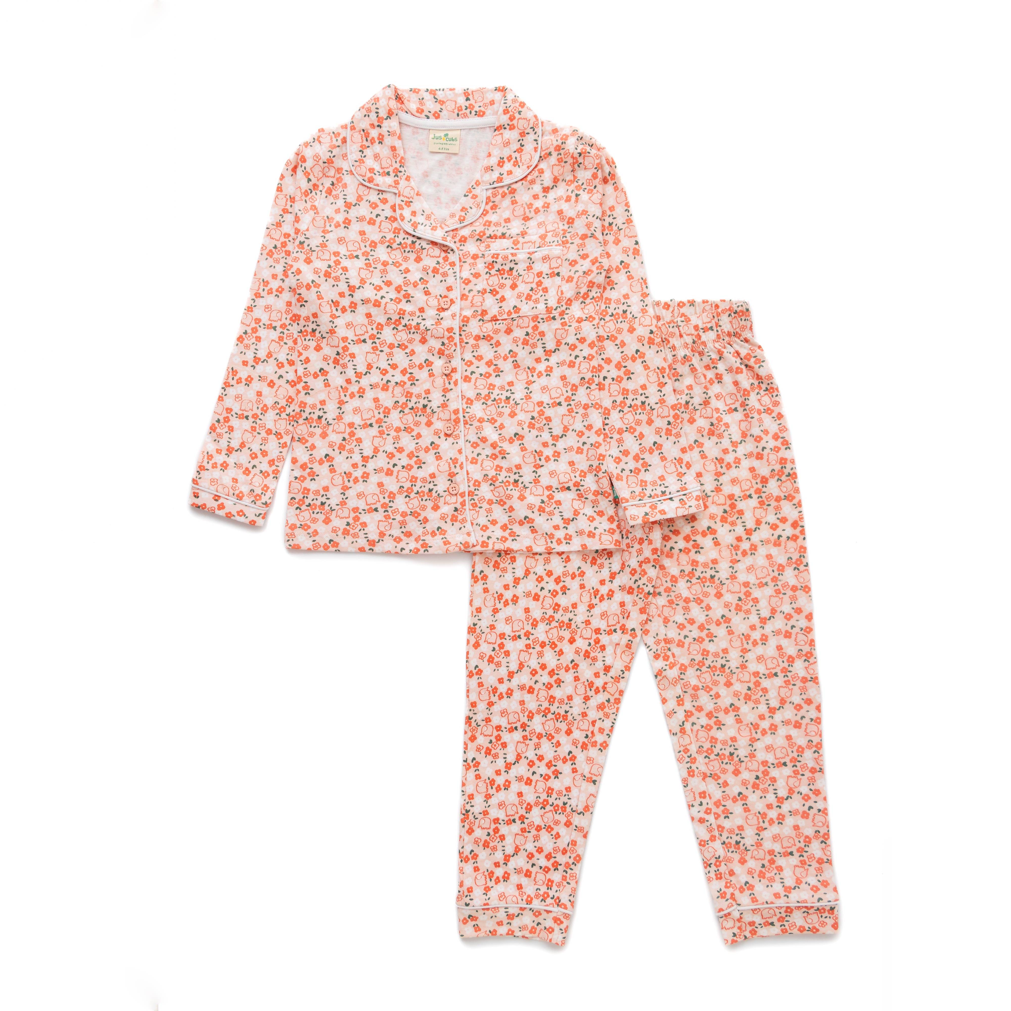     			Juscubs Pack of 1 Girls Cotton Nightsuit Set ( Pink )