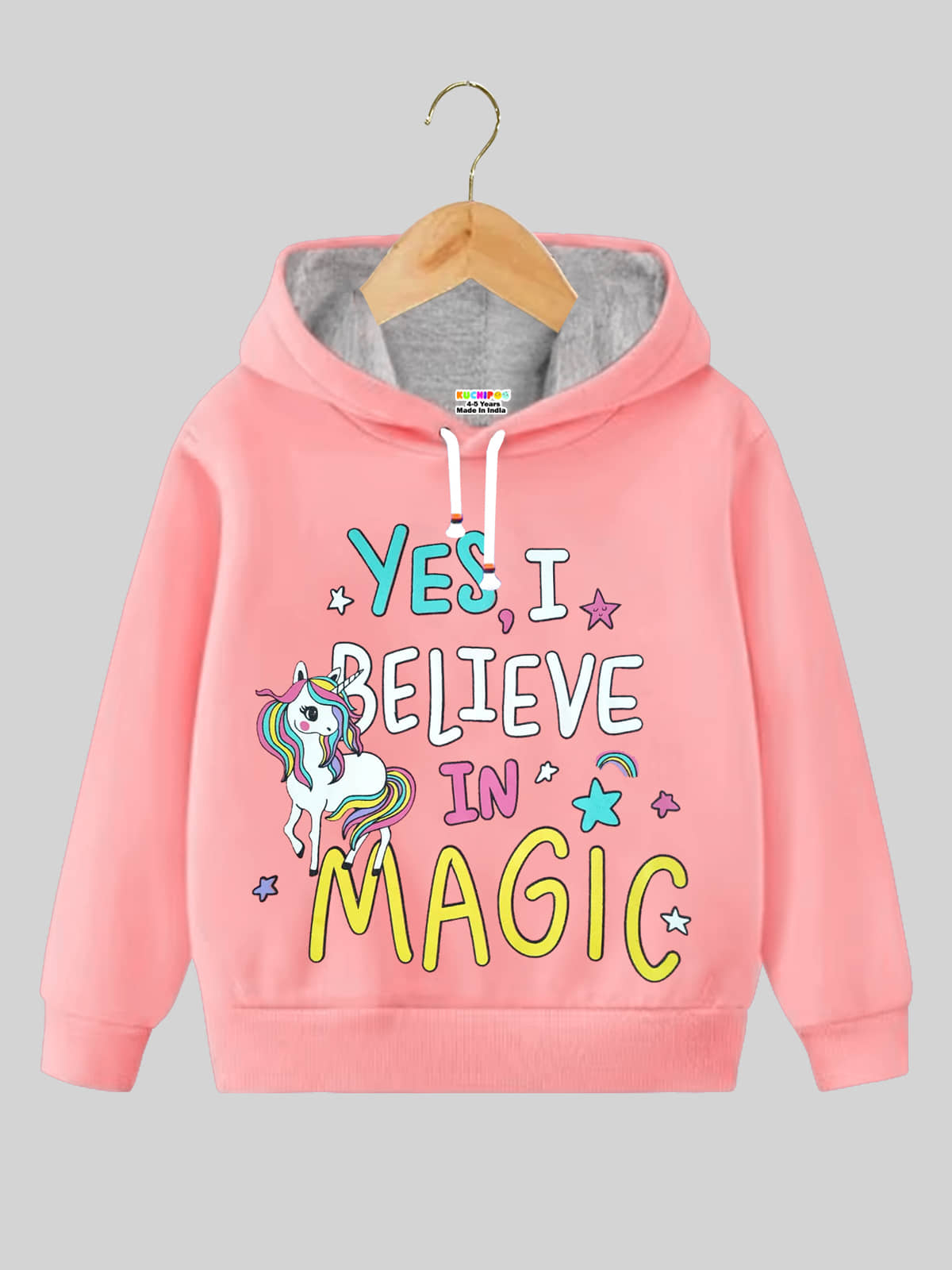 Kuchipoo Girls Fleece Sweatshirt ( Light Pink )