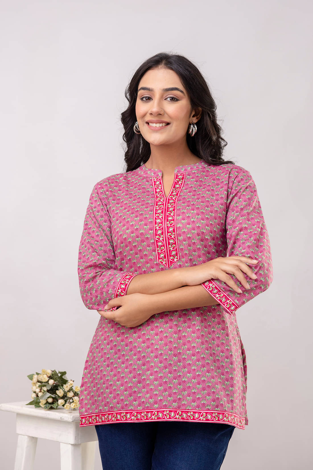     			Kohsh Women's Cotton Regular Top ( Pink )
