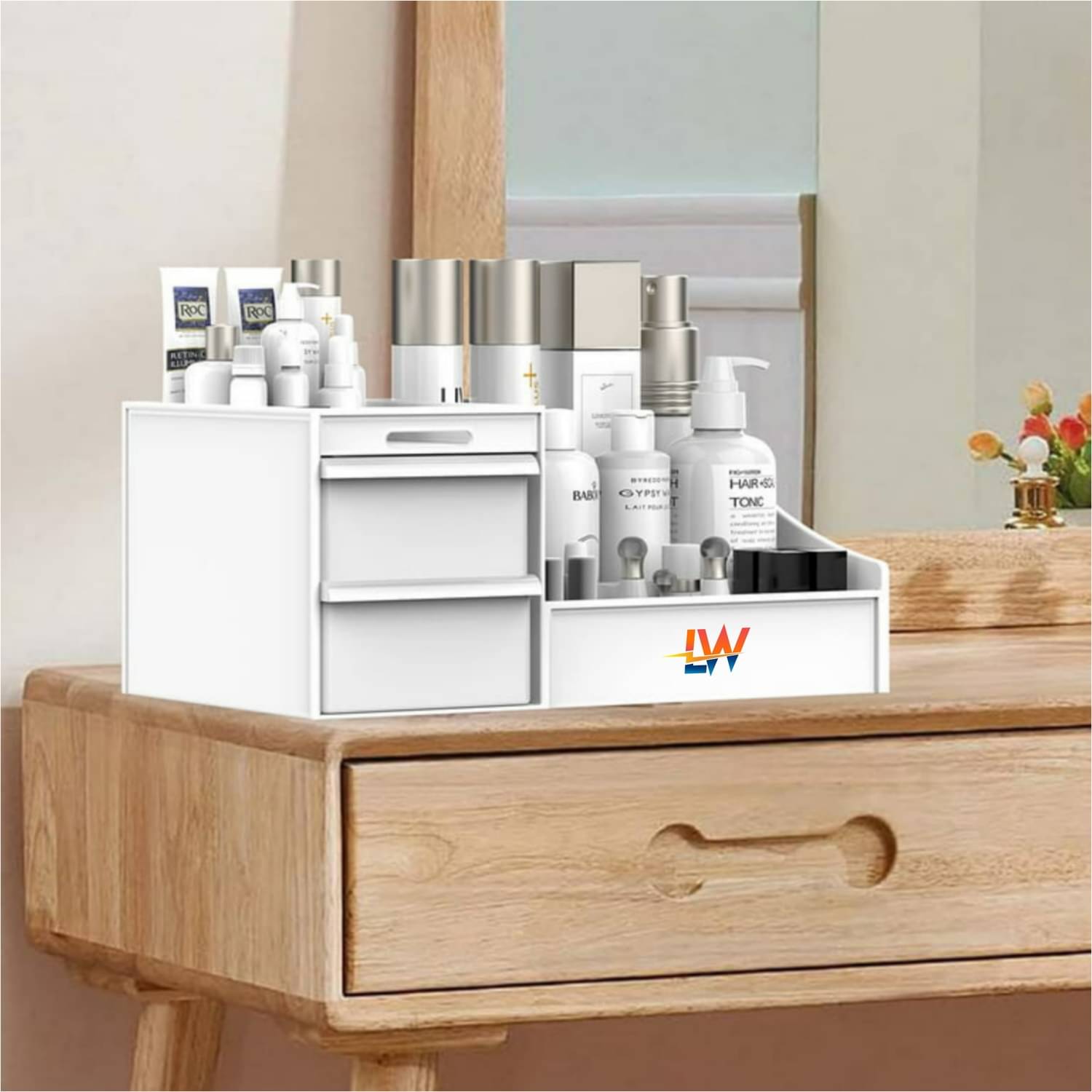     			LAZYWINDOW Multicolour Plastic Table Organiser - Pack of 1